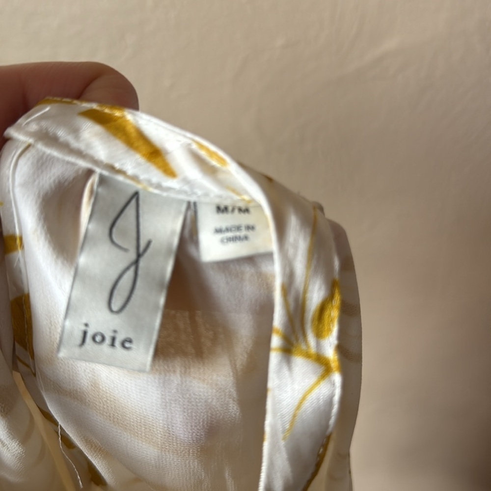 Joie Palm Leaf Printed Blouse Size Medium - Picture 3 of 3